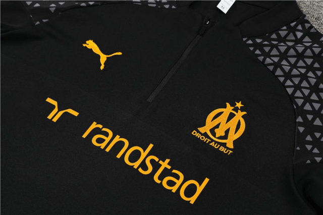 Adulte Olympique de Marseille 2023-2024 Quick Dry Casual noir