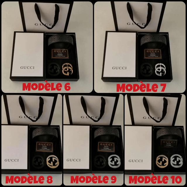 Ceinture GC en coffret cadeau avec 2 boucles