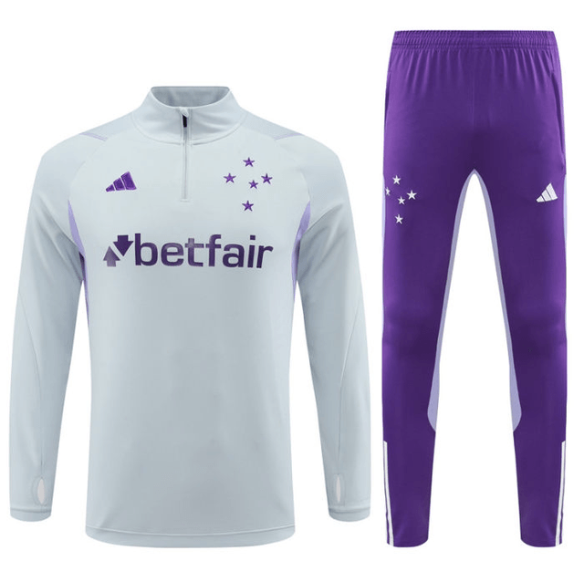 Adulte Cruzeiro Esporte Clube 2023-2024 Quick Dry Casual gris