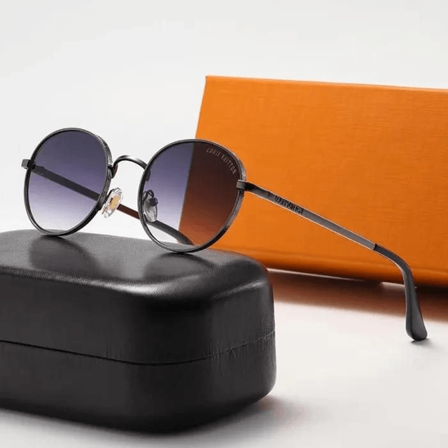 Lunette LSVN monture texturée métal, verres dégradés, luxe et qualité 1:1