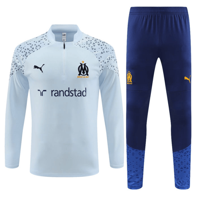 Adulte Olympique de Marseille 2023-2024 Quick Dry Casual gris
