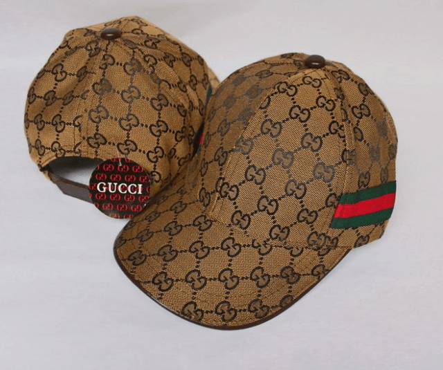 Casquette GG en toile/ruban rayé décoré