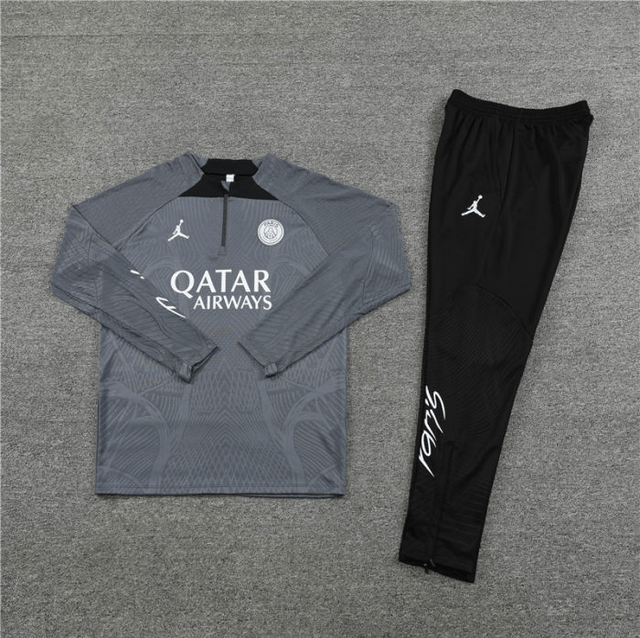 Adulte Paris Saint-Germain F.C.2023-2024 Quick Dry Casual gris foncé 