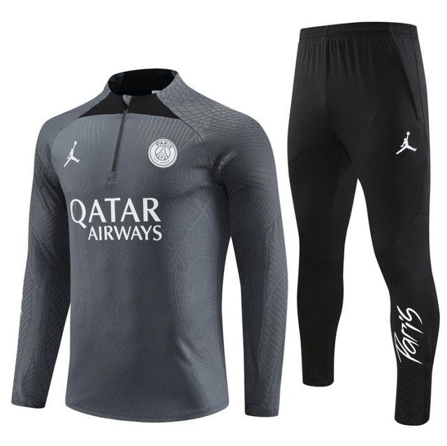 Adulte Paris Saint-Germain F.C.2023-2024 Quick Dry Casual gris foncé 