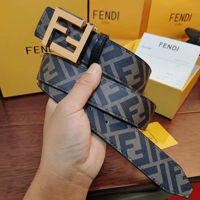 Ceinture FDI en cuir véritable pour homme avec boucle coulissante de 37 mm 105-125 cm

