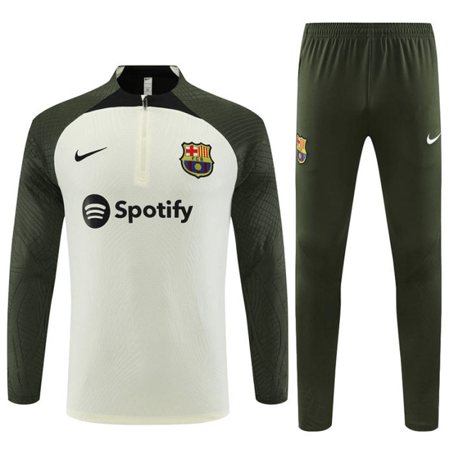 Adulte FC Barcelone 2023-2024 Quick Dry Casual blanc vert