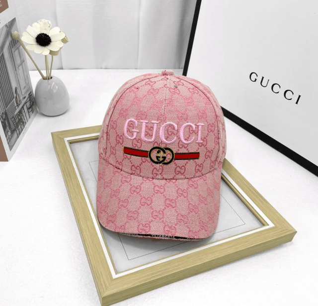 Casquette GG réglable en coton brodé chaud