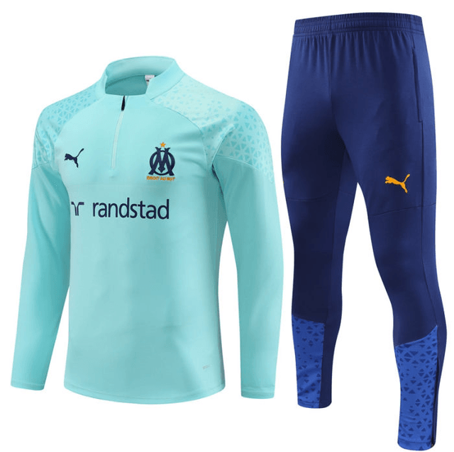 Adulte Olympique de Marseille 2023-2024 Quick Dry Casual bleu turquoise 