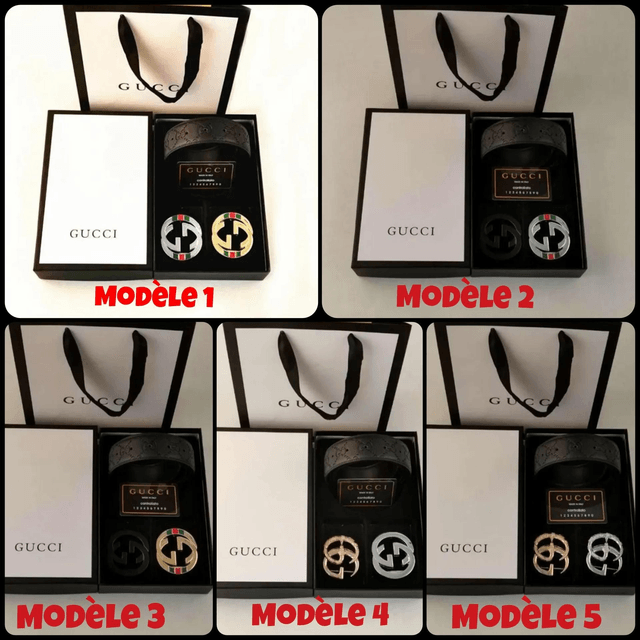Ceinture GC en coffret cadeau avec 2 boucles
