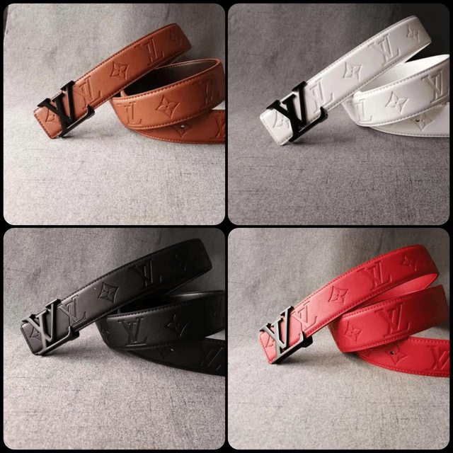 Ceinture LS VN avec logo en relief pour homme (largeur 4 cm)