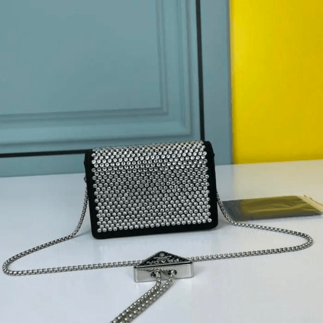 Sac   PRD à bandoulière et de soirée avec cristaux 13 x 5 x 10 cm