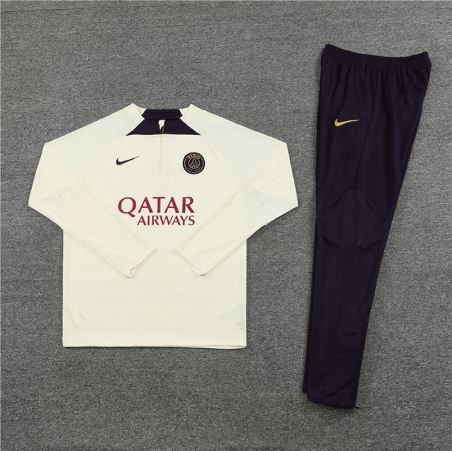 Adulte Paris Saint-Germain F.C.2023-2024 Quick Dry Casual blanc violet