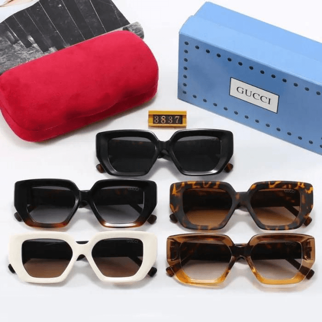 Lunette GG monture avec logo doré,  verres dégradés 
