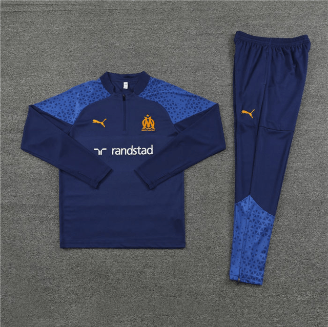 Adulte Olympique de Marseille 2023-2024 Quick Dry Casual Bleu 