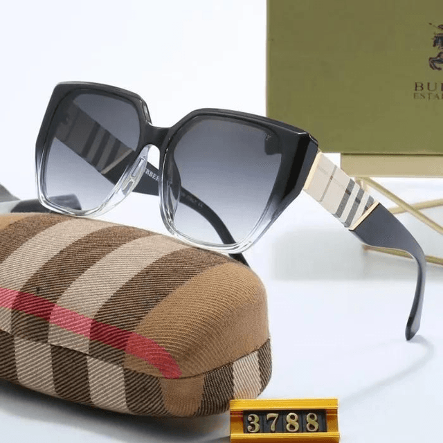 Lunette BBRY large monture rayée, verres dégradés fashion