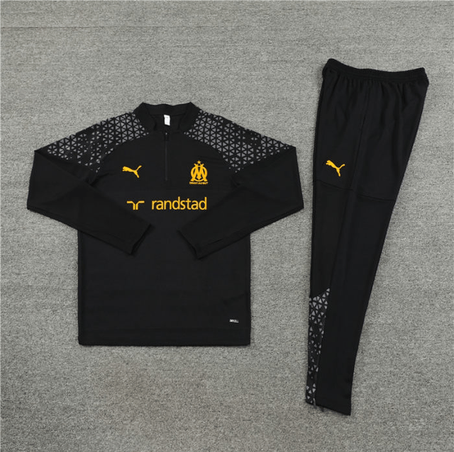 Adulte Olympique de Marseille 2023-2024 Quick Dry Casual noir