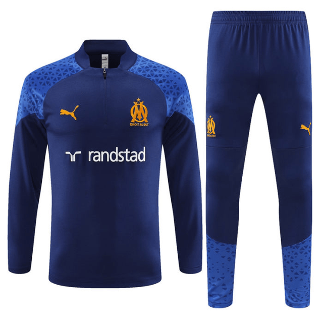 Adulte Olympique de Marseille 2023-2024 Quick Dry Casual Bleu 