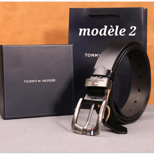 Ceinture TY HR en cuir avec boucle ardillon pour homme 120 cm