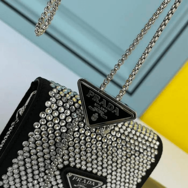 Sac   PRD à bandoulière et de soirée avec cristaux 13 x 5 x 10 cm