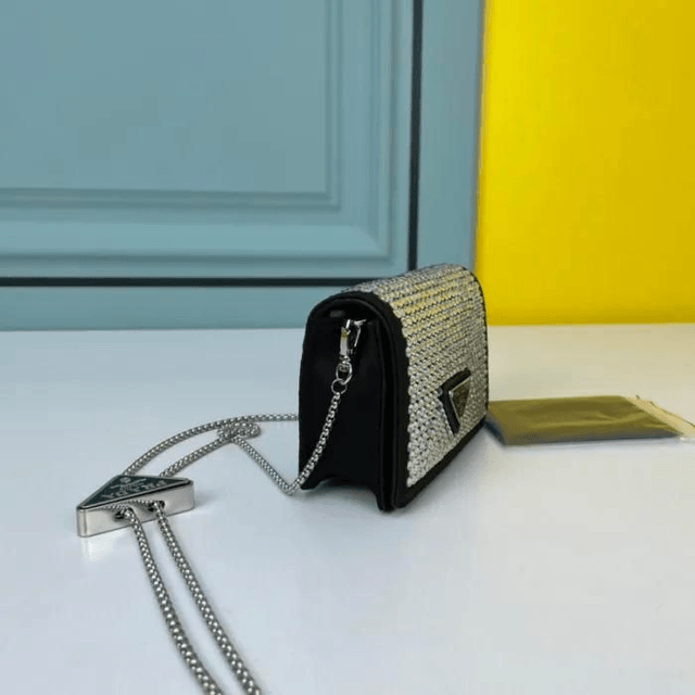 Sac   PRD à bandoulière et de soirée avec cristaux 13 x 5 x 10 cm
