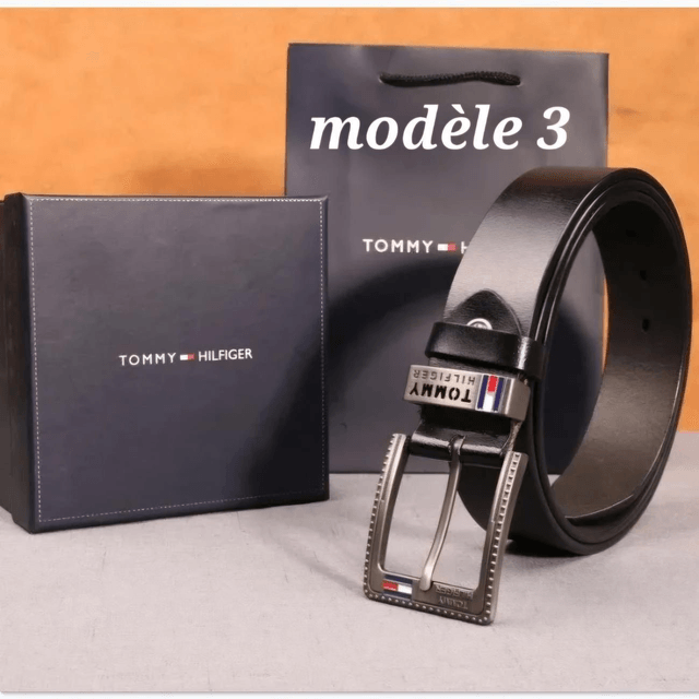 Ceinture TY HR en cuir avec boucle ardillon pour homme 120 cm