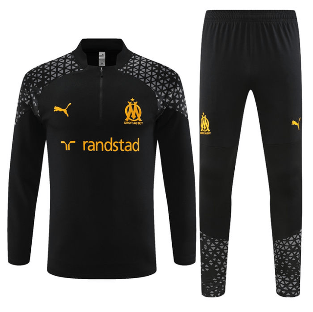 Adulte Olympique de Marseille 2023-2024 Quick Dry Casual noir