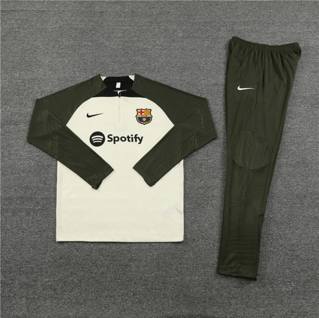 Adulte FC Barcelone 2023-2024 Quick Dry Casual blanc vert