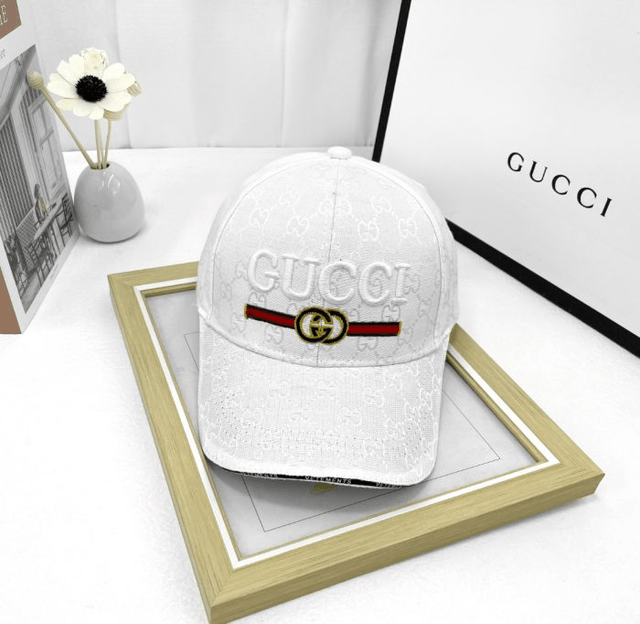 Casquette GG réglable en coton brodé chaud