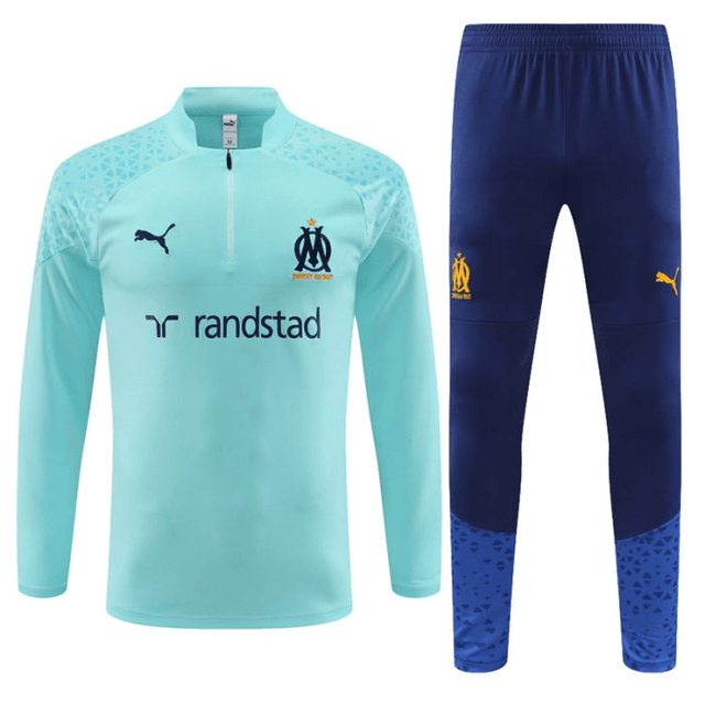 Adulte Olympique de Marseille 2023-2024 Quick Dry Casual bleu turquoise 