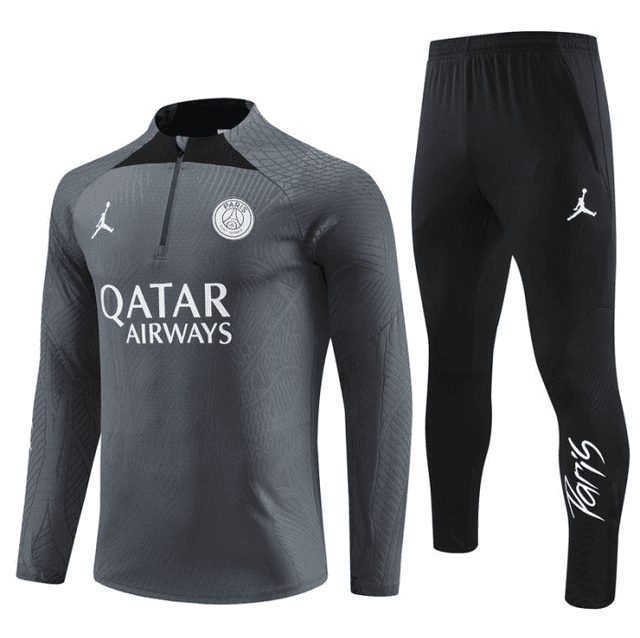 Adulte Paris Saint-Germain F.C.2023-2024 Quick Dry Casual gris foncé 