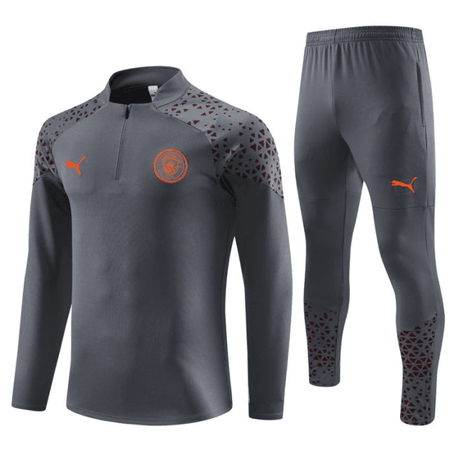 Adulte Manchester City F.C. 2023-2024 Quick Dry Casual gris