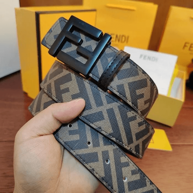 Ceinture FDI en cuir véritable pour homme avec boucle coulissante de 37 mm 105-125 cm

